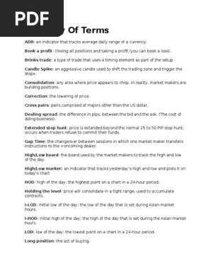 Forex Lingo Day Trading Secur!   ities Finance - 